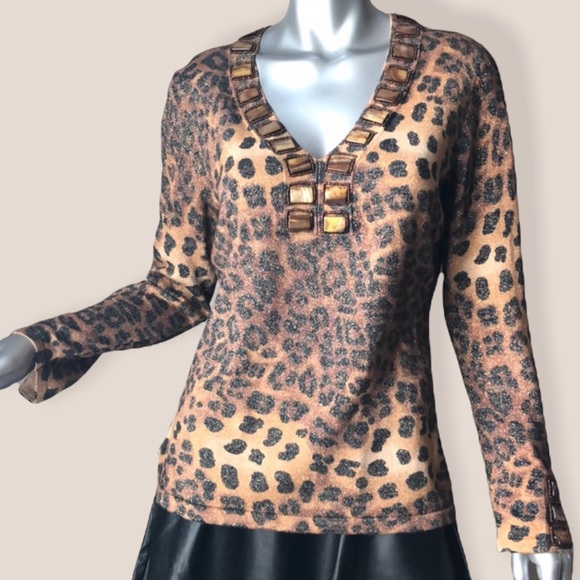 Cheetah Print Blouse - Picture 1 of 5